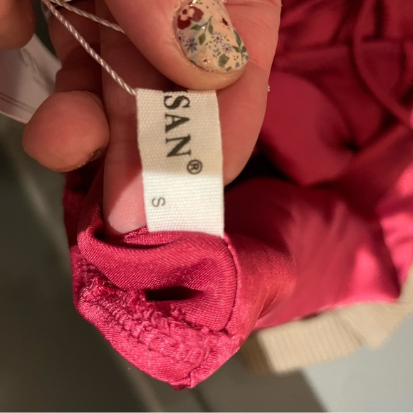 Hot pink slip dress. - Picture 4 of 4